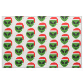 Tissu emoji alien père Noël vert (Fat Quarter)