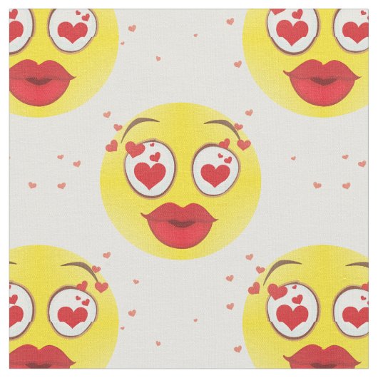 Tissu Emoji baiser Valentine (Fermer)