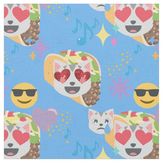 tissu émoji chat taco (Fermer)