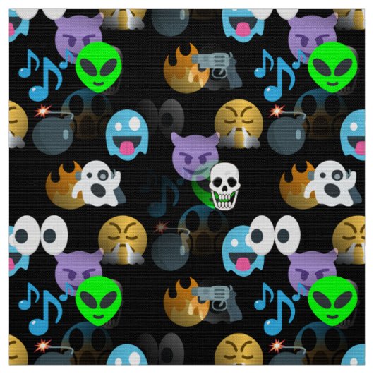 tissu émoji halloween (Échantillon)