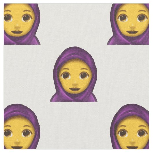 tissu émoji hijab (Fermer)