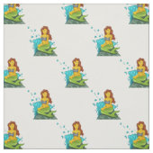 tissu emoji mermaid (Échantillon)
