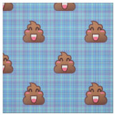 tissu émoji poop plaid (Échantillon)