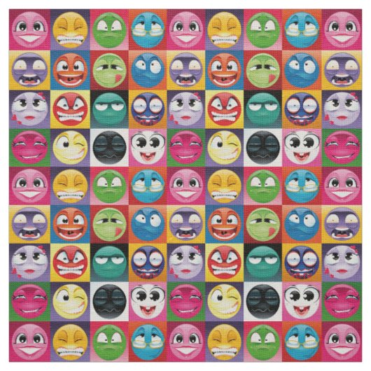 tissu émoji pop art (Échantillon)