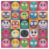 tissu émoji pop art (Détail)