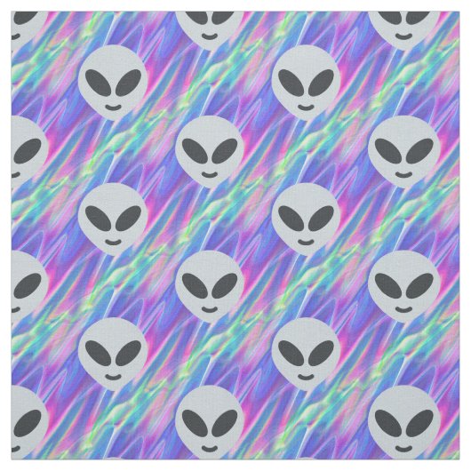 Tissu émoticône alien (Échantillon)