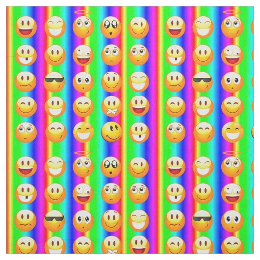 tissu émoticône arc-en-ciel (Échantillon)