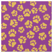Tissu empreint de traces de pattes violettes et do (Fermer)