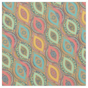 Tissu Empreinte colorée du mandala marocain