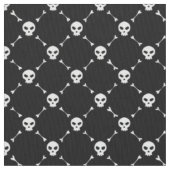 Tissu empreinte crâne noir blanc (fermé)
