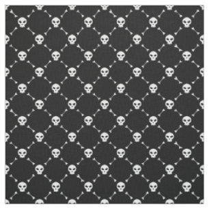 Tissu empreinte crâne noir blanc