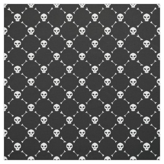 Tissu empreinte crâne noir blanc (Échantillon)