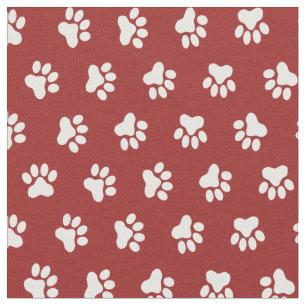 Tissu Empreinte de chat de chien avec couleur Arrière -