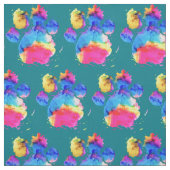 Tissu Empreinte de chien en aquarelles colorées (Échantillon)