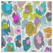 Tissu Empreinte de léopard abstrait coloré d'aquarelle (Fermer)
