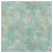 Tissu Empreinte de léopard Aqua Turquoise Gold Glam (Fermer)