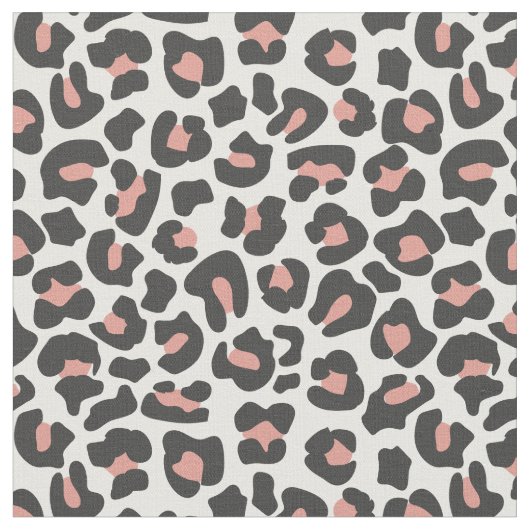 Tissu Empreinte de léopard blanc noir (Fermer)