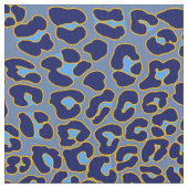 Tissu Empreinte de léopard bleu et or (fermé)