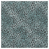 Tissu Empreinte de léopard bleu Turquoise (Fermer)