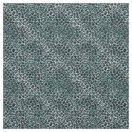 Tissu Empreinte de léopard bleu Turquoise (Échantillon)