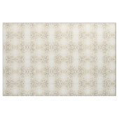 Tissu Empreinte de léopard chic blanc moderne de feuille (Yard)