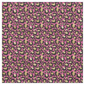 Tissu Empreinte de léopard d'or de Glam rose (Fermer)