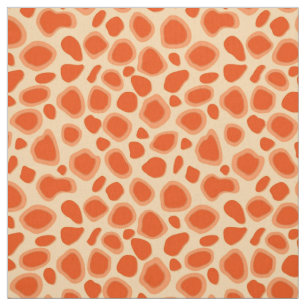 Tissu Empreinte de léopard - mandarine et orange-clair