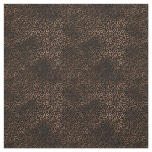 Tissu Empreinte de léopard noir Brown Glam