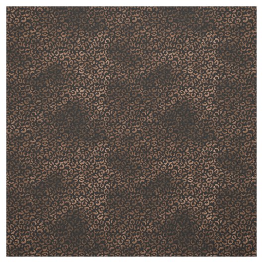 Tissu Empreinte de léopard noir Brown Glam (Échantillon)