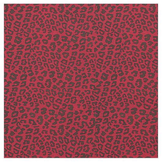 Tissu Empreinte de léopard pointillé de rouge de (Fermer)