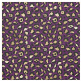 Tissu Empreinte de léopard pourpre et or (Échantillon)