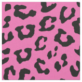 Tissu Empreinte de léopard rose et noir (Fermer)