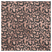 Tissu Empreinte de léopard rose et noir (Échantillon)
