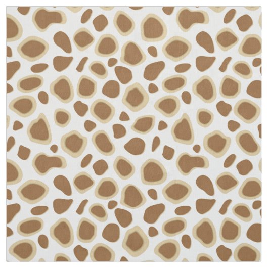 Tissu Empreinte de léopard - Taupe Tan et Blanc (Échantillon)