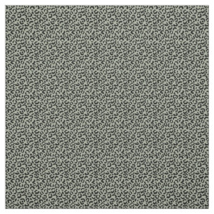 Tissu Empreinte de léopard vert noir