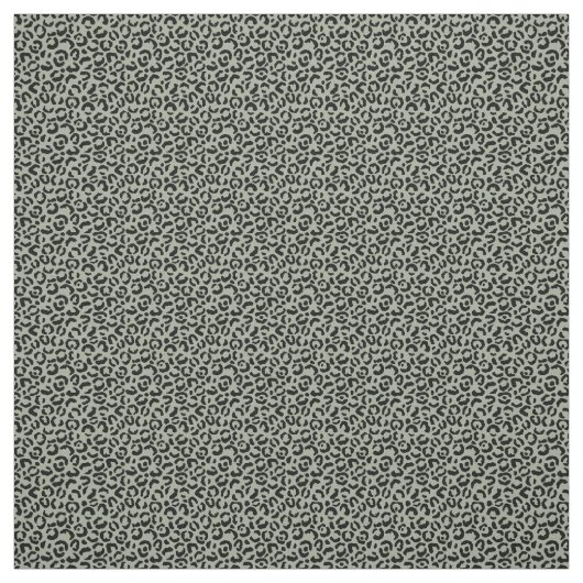 Tissu Empreinte de léopard vert noir (Échantillon)