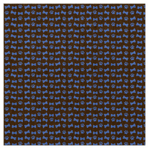 Tissu Empreinte de patte bleu chien Cravates et Motif d
