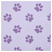Tissu empreinte de patte de chat étincelant - violet (Échantillon)
