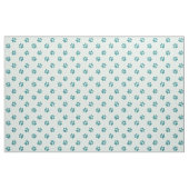 Tissu empreinte de patte de chat mousseux - menthe (Yard)