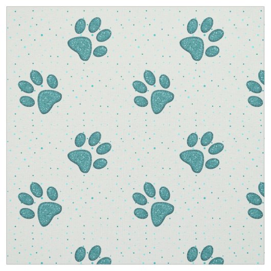 Tissu empreinte de patte de chat mousseux - menthe (Échantillon)
