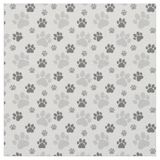 Tissu Empreinte de patte de chats gris Motif (Fermer)