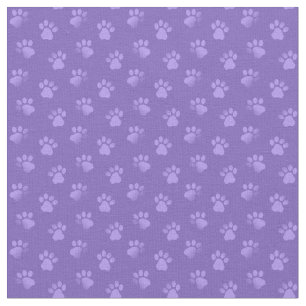 Tissu Empreinte de patte de chien de chat animal pourpre
