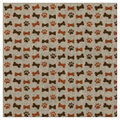 Tissu Empreinte de patte des animaux de chats de chien O (Fermer)