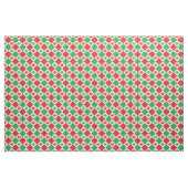 Tissu Empreinte de patte Jacquard rouge et vert (Yard)