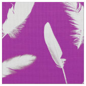 Tissu Empreinte de plumes blanches sur améthyste violet (Fermer)