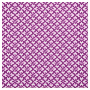 Tissu Empreinte florale kimono, rose clair et prune