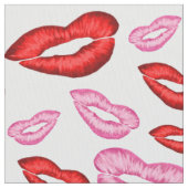 Tissu Empreinte rouge et rouge à lèvres rose (fermé)
