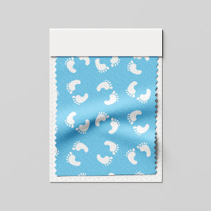 Tissu Empreintes bébé, Pied bébé, Marches, Bleu, Garçon
