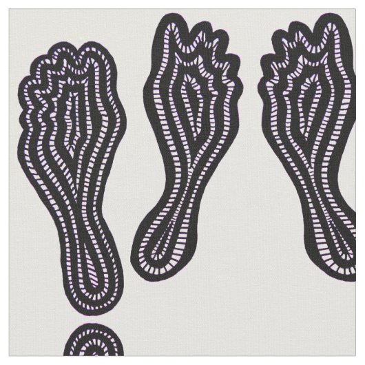 Tissu Empreintes de pas (Fermer)