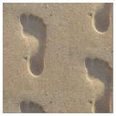 Tissu Empreintes de pas dans le sable (Fermer)